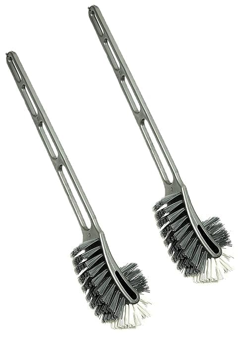 SAFAIWALA Double Hockey Shape Toilet Cleaner Brush, Toilet Cleaning Brush for Western and Indian Toilet, Bathroom Brush for Toilet Cleaning (Gray,Pack of 1)-picture-22