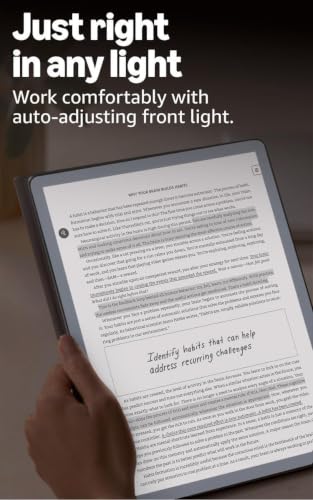 Amazon Kindle Scribe 64GB (newest model) — 11” display with front light, paper-like feel, and no distractions — Write in notebooks, docs, and books. Pen included - Graphite - image 6