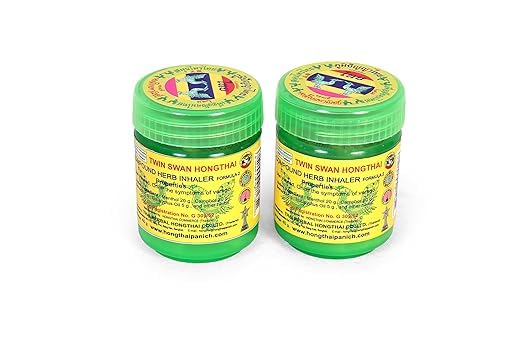 TWIN SWAN HONGTHAI™ Thai Herb Inhaler Traditional Thailand Compound (Pack Of 2)