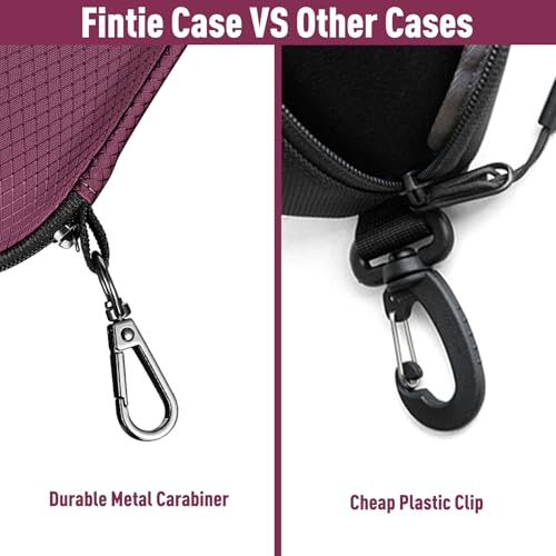 Image of FINTIE Sunglasses Case, Hard EVA Shell Shockproof Sport Glasses Case with Metal Carabiner Travel Zipper Eyeglasses Holder