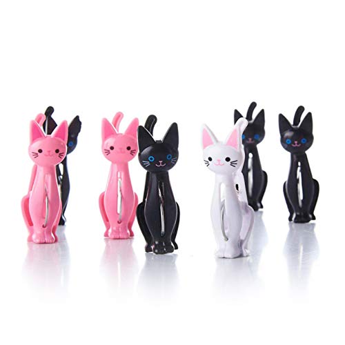 YuuHeeER Lot de 4 pinces pour sachets en plastique Motif chats mignons Cover