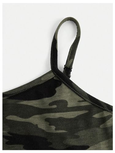 Floerns Girl's Camo Print Camisole Top Spaghetti Strap Slim Fit Cami Tank Top3