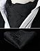HISDERN Ascot Ties for Men Paisley Floral Ascot and Pocket Square Set Classic Self Tie Mens Black Cravat Handkerchief for Wedding Business