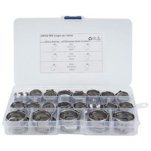 Profi Schlauchschellen 13-30 mm aus Edelstahl in W4 Qualität, 42 Stück, Bandbreite 7 mm - hochwertiges Set aus rostfreien V2A Schlauchklemmen