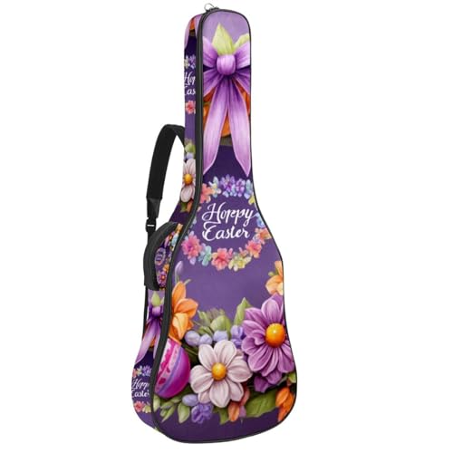 Grand étui guitare acoustique protection améliorée motif violet exclusif