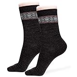 Alpaca Wool Socks Nordic 2X Pairs for Women - Comfortable & Warm Winter | Ultra Durable (MEDIUM, 2X PAIRS CHARCOAL)