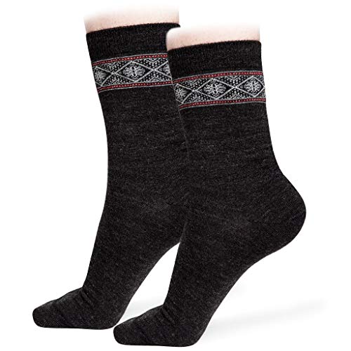 American Mammoth Alpaca Wool Socks Nordic 2Pairs for Women - Comfortable & Warm Winter | Ultra Durable BDCH
