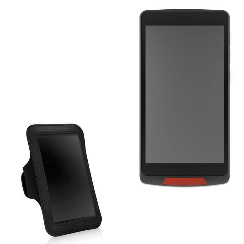BoxWave Case Compatible with POS-X M2 - Sports Armband, Adjustable Armband for Workout and Running - Jet Black