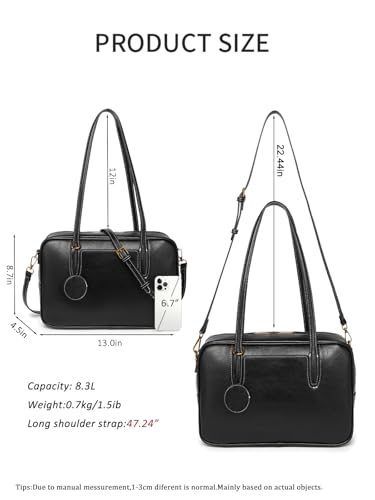 Bolso tote de cuero vegano para mujer miniatura 5