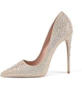Zhabtuc Escarpins sexy à talons hauts classiques en dentelle pour femme