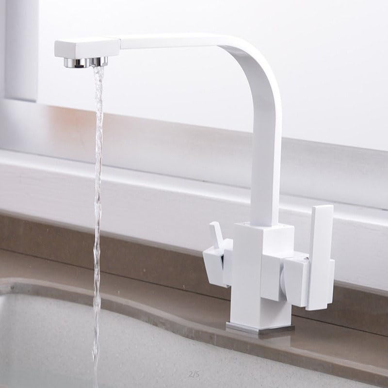 Ensemble de Robinet de Baignoire 5 Trous Cascade avec Douchette Extractible