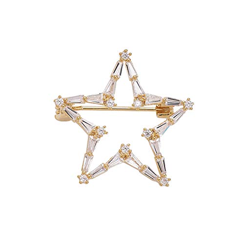 Broche étoile pour femmes WXKAGF bijou durable de 2,6 cm
