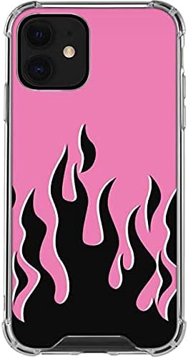 Skinit Clear Phone Case Compatible with iPhone 12 Mini - Pink Flames Design