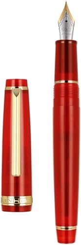 Miniatura 8 de JINHAO 82 - Pluma estilográfica de resina Iridium F con convertidor, bolígrafo de escritura con clip dorado (amarillo)