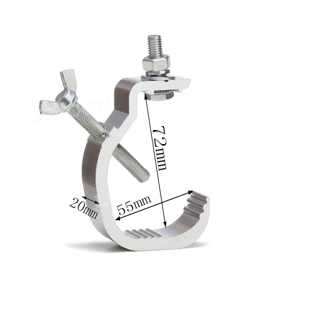 Pinzas para luces de escenario (6 piezas, luces de ganchos, pinza de escenario, malla de fijación de pinza C para proyector de escenario, Dj Clamps para luces