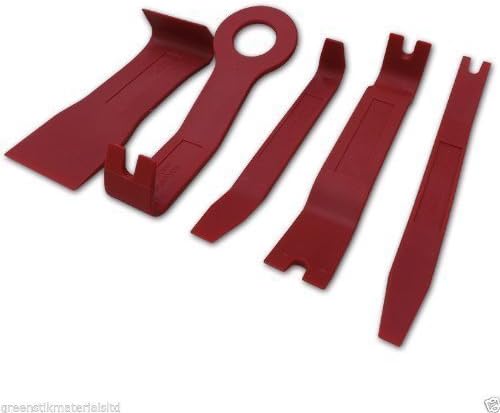 ABN Premium Auto Trim Removal Tool Kit - 5Pc Pry Bar Set, Fastener Remover Trim Molding Interior Door Dash Panel Remover