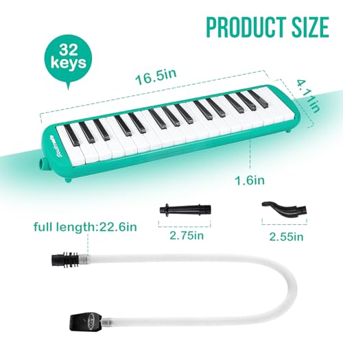 Soulmate 32 Keys Double Mouthpiece Air Piano Keyboard Musical Instrument Gift thumb #4