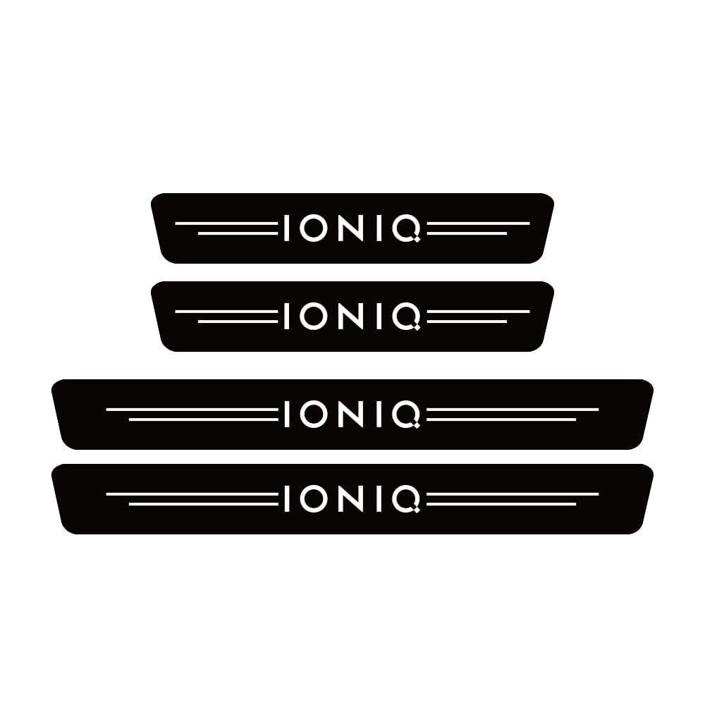 Sdyayfge Normal 4Pcs Kick Plates Car Door Sill Protector,For Hyundai Ioniq
