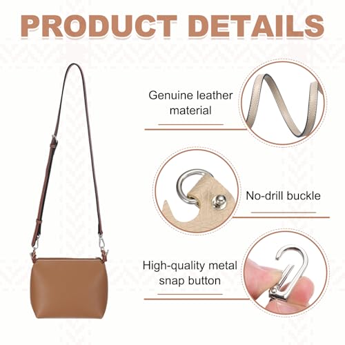 Accessoires de sac faits à la main : sangle de rechange réglable - 3