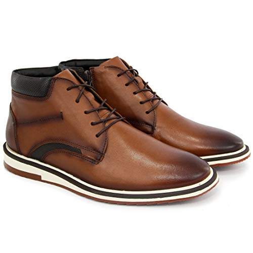 Oxford Cano Alto Esporte Fino Polo City Alpha em Couro Nobre 145 café shisk 13 (39, 145 cafe)
