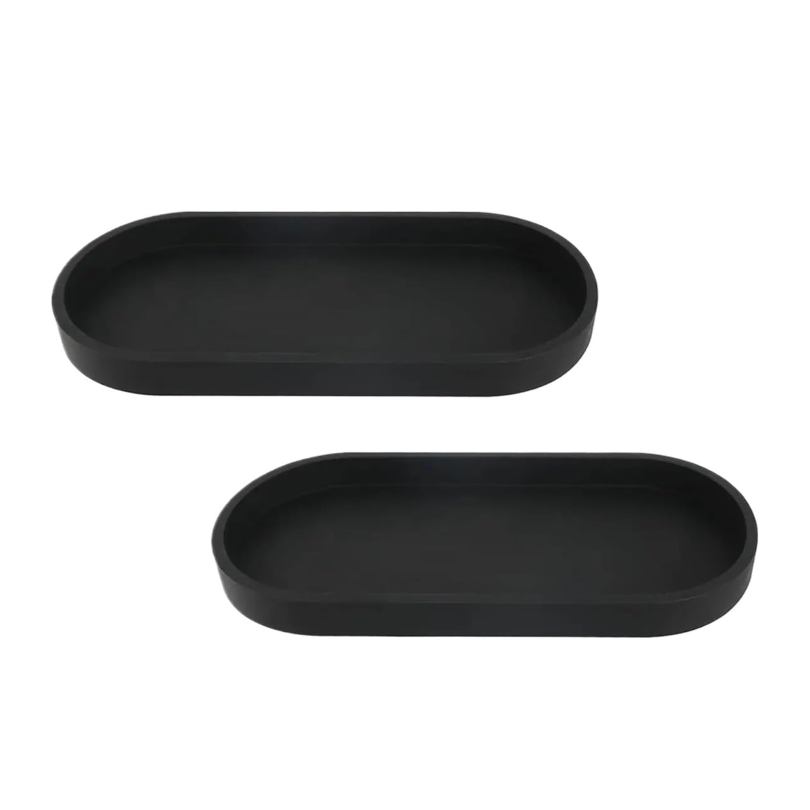 Silicone Bathroom Tray 2pcs Bathroom Trays Black Silicone Storage