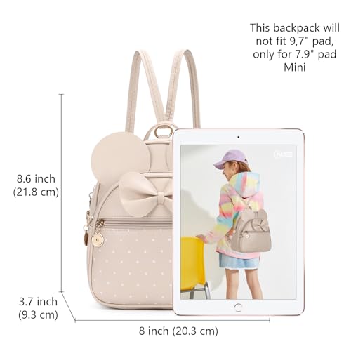 KL928 Girls Bowknot Polka Dot Cute Mini Backpack Small Daypacks Convertible Shoulder Bag Purse for Women2