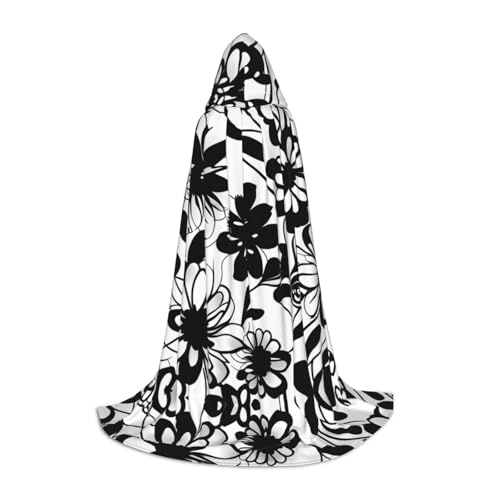 Cape à capuche longue fleurie pour sublimer votre déguisement de bal masqué gothique