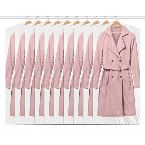 QH-Shop Fundas Ropa Antipolvo Prueba de Polilla Impermeable Fundas para Trajes para Camisas Disfraces Abrigos 10 Unidades 24