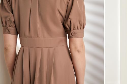 Image of Symbol Premium Women's Fit & Flare Wrap Dress (Midi Length | Stylish | Desk-to-Dinner) (Available in Plus Sizes)