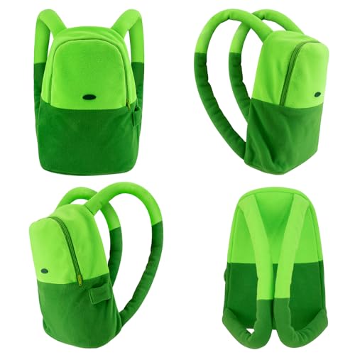 DAZCOS Green Medium Backpack Anime Character Cartoon Unisex Cosplay Costume Accessories Bag for Adult Everday Use Party (Green)