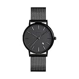 BOZLUN Black Watches for Women,Fashion Waterproof Quartz Analog Watch with Time Date, Business Dress