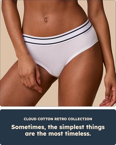 Cloud Cotton Retro Hiphugger 5-Pack - Cloud Cotton Modal Full Coverage Bikini Underwear - Comfortable Waistband2