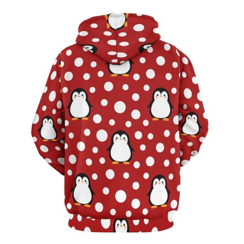 Sweats à capuche manche longue pull imprimé pingouin UMENG - 3