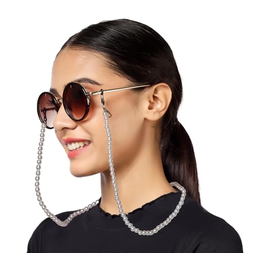 Image of Unisex Specs Holder Hook & Loop Anit Slip Eyewear Lanyard Beads Strap Chain