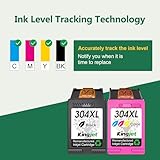 KINGJET 304XL Printer Ink 304 XL Ink Cartridges Combo Pack Replacement for HP 304 Ink Cartridges Black and Colour for HP Envy 5010 5020 5032 5030 5000 DeskJet 3760 3762 2600 2620 2630 2633 3720 3750 - Image 2