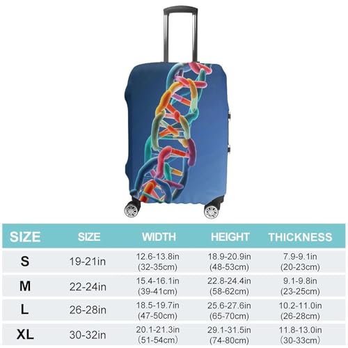 DNA Chain Photoes Luggage Cover, Washable Elastic Suitcase Cover Protector Fit 18-32 Inch Luggage2