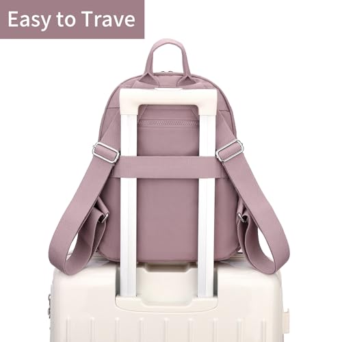 Image of Tanweibago Mini Nylon Women Backpacks,11L Small Ladies backpacks Casual Lightweight Women Shopping Travel Daypack (Dust Pink)