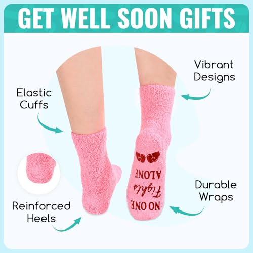 Image of HAPPYPOP Cancer Gifts for Women Men - Breast Cnacer Care Socks for Patient Friends