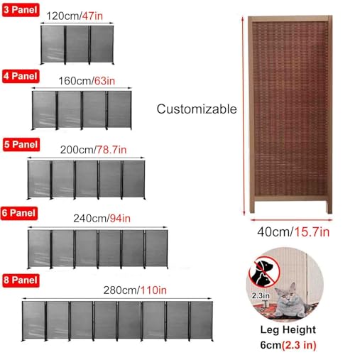 Paravent de couloir 5 panneaux pour structurer les petits espaces et studios - 3