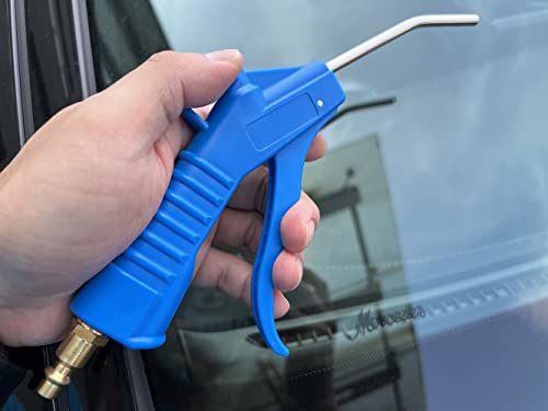 Sanfu 4" Stainless Steel Elbow Air Blow Gun With 1/4" Brass Plug Air Tools For Air Compressor Removing Dust Cleaning,2-Pack #TOP5