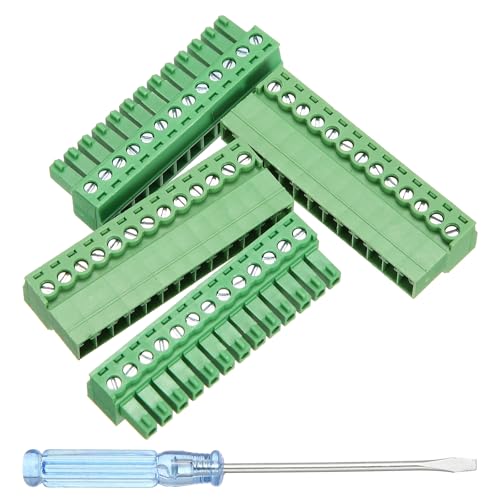 Image of sourcing map 2 Pcs 13 Pin 3.81mm Pitch PCB Mount Screw Terminal Block Connector Plug Socket Panel Mount Pluggable Type Connector 300V 8A for 28-16AWG Cable for Electronic Device Chip