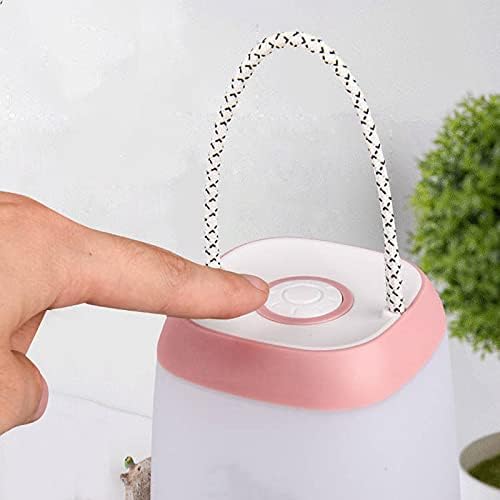 Qagazine LED Night Light, Rechargeable LED Camping Lamp, Portable Hanging Camping Lamp with Handle Rope, 2 Colors Light Modes Camping Light for Camping,Home Power Cuts,Decoration