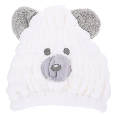 FOMIYES Microfiber Hair Towel Wrap Brown Bear Hair Drying Cap Cartoon Bear Dry Towel Hat Absorbent Hair Dry Towels Bear Hair Drying Hat Child Bath Towel Absorb Coral Fleece