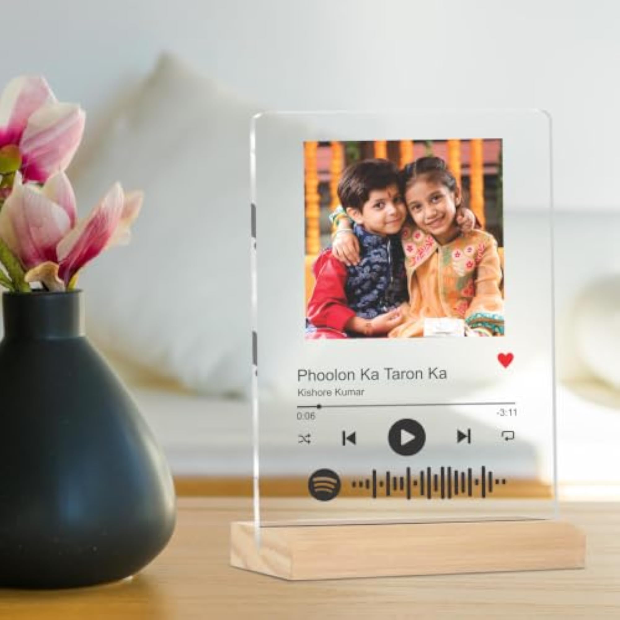 Personalized Spotify Photo Frame with Scannable Song Code
