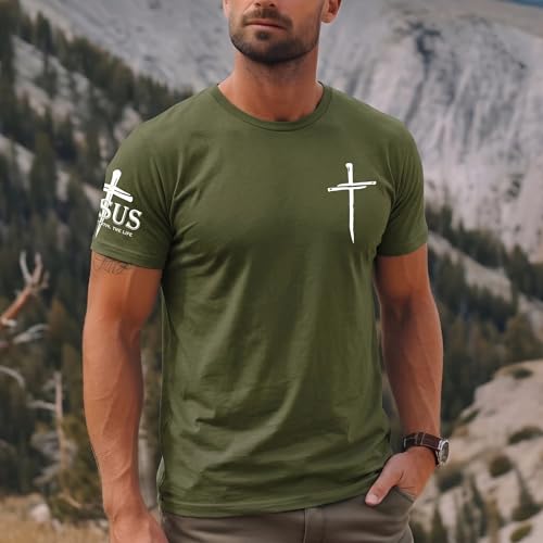 Image of Christian Shirts for Men Jesus Cross Shirt Religious Faith T Shirts