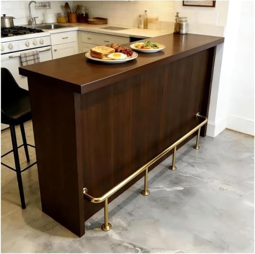 Reposapiés para barra de pie de 150cm en acero inoxidable oro con herrajes 5