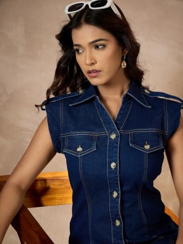 StyleStone blue denim dress – image 6