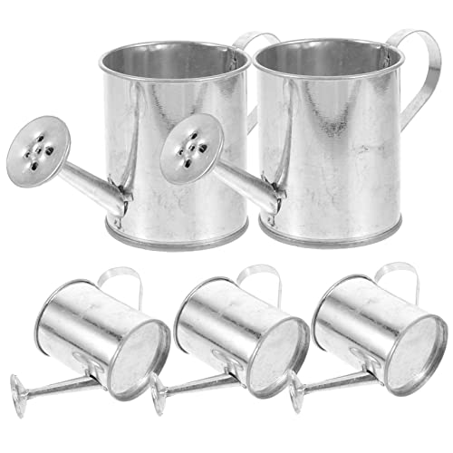 FONDOTIN 5Piezas Lote de Accesorios de Mini Casa Regaderas de Metal para Jardín Decoración de Micro para Bonsáis y Plantas