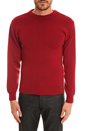 Armor Lux Homme Marin Uni "Fouesnant" Homme Pull, Piment, XL EU Cover