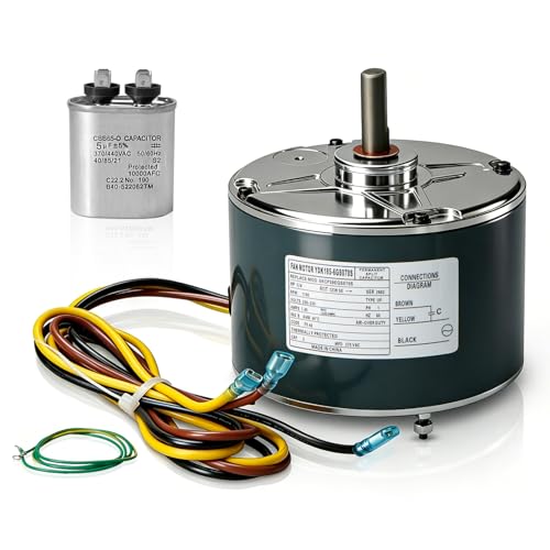 Condenser Motor Replaces Carrier # 5KCP39EGS070S 5KCP39EGY823S Dayton 6DLL0 Bryant Payne HC39GE237 1/4HP 208-230V 1100 RPM AC Unit Replacement Motor